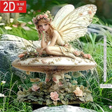 2D Flower Fairy Acrylic Garden Stake Decorative Yard Lawn Planter Outdoor Ornament (#15 Style)