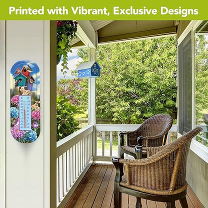 Briarwood Lane Colorful Birdhouses Metal Thermometer
