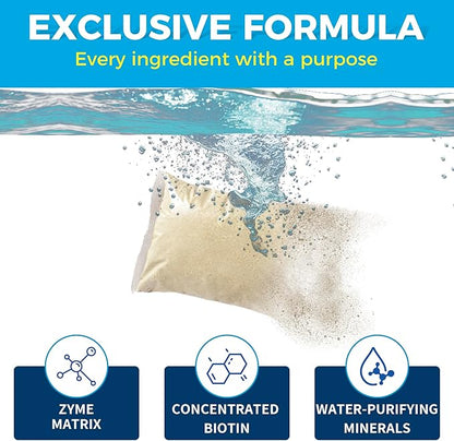 LMJP Pond Clarifier Treatment – 36 Packets Natural Pond Water Clear for Outdoor Lakes – Beneficial Enzymes to Improve Water Clarity & Eliminate Odor – Treats Up to 432,000 Sq Ft