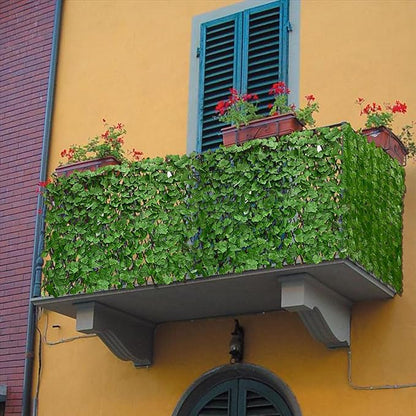 Expandable Faux Ivy Fence Privacy Screen with Artificial Flower,Greenery Expandable Stretchable Covers Panel for Balcony Patio Apartment Garden Outdoor Decor 36X92INCH