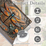Custom Garden Signs Personalized Metal Tin Sign for Women, Retro Dragonfly Metal Sign for Outdoor, Patio, Yard Rustic Home Decor Gift for Mothers Day, Grandmas, and Gardening Lovers