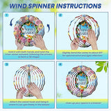 FLAGWIX Garden Gifts for Grandma - Nana's Garden 3D Stainless Steel Metal Wind Spinners 12 in - Gardening Grandmother Birthday Gifts for Women Nana Gigi, Nana Gift Ideas
