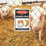 SmartSign Funny Beware Of Guinea Pigs Warning Sign - 10"x7", 40 mil Laminated Rust-free Aluminum - Metal Signs for Wall Decor, Outdoors, Patio, Cafe - Guinea Pigs Theme Gag Gift, Made in USA
