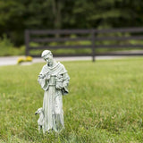 Joseph's Studio by Roman,18" H St. Francis with Fawn Garden Statue, Religious Outdoor Decor, Angel, Patron Saint