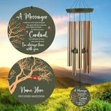 ASTARIN Cardinal Memorial Wind Chimes, 36" Personalized Name Sympathy Wind Chime, Windchimes in Memory of Loved One, Bereavement Condolence Gift for Loss Mom Dad Sister Son(Produced in USA)