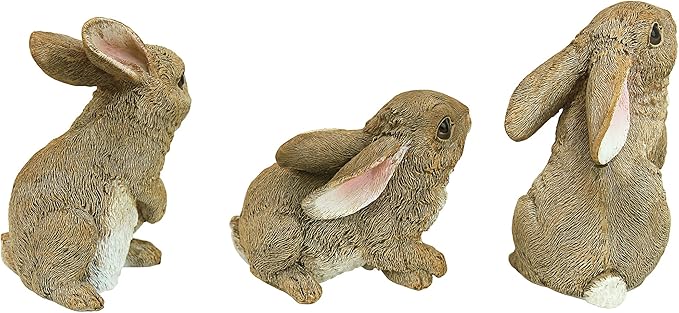 Design Toscano The Bunny Den, Garden Rabbit Statue: Set of Six