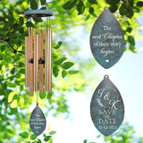 ASTARIN Wedding Gifts Wind Chime, Personalized Names & Date Wind Chimes Gifts for Couple 2024, Wedding Gift for Newlywed Bride Groom, Engagement Gift Valentine’s Day Anniversary(Produced in USA)
