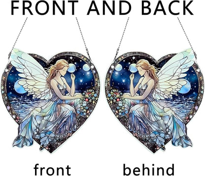 Fairy Ornaments Colorful Window Hanging Decorations Home Wall Decor for Bedroom Patio Indoor Outdoor