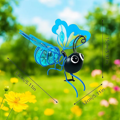 Solar Butterfly Lights Outdoor for Garden – Hanging Metal Insect Light with Hook, Waterproof Butterfly Decorations for Yard, Patio & Lawn, Holiday Gifts for Women & Kids (Sky Blue-1PC)