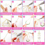 Knitgrip 6 Set 508 Pcs DIY Crystal Suncatcher Making Kits Craft with Rainbow Pendants Chains Gemstone Sun Catcher Hanging Colorful Crystal Prisms Windows Decor Wind Chimes with Chain Pendant Decor
