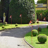 Solar Lights Outdoor Decorative Solar Retro Metal Lantern Yard Stake Decorative Path Light for Walkway Pathway Lawn Patio Yard Decorations Red 2 Pack