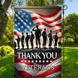BlissYard Veterans Day Garden Flag 12x18 Inch, Thank You Veterans Double Sided Garden Flag for Outside Yard Decor, Military Veteran Garden Flags Veterans Day Yard Flag, Memorial Honor Gift for Veterans