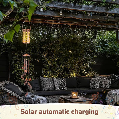 Retisee Dachshund Dog Design Solar Wind Chimes Outdoor Metal Dachshund Gifts Solar Light Windchimes Outside Indoors Christmas Decoration Birthday Gift for Home Lawn Porch Patio Garden Yard