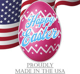 Happy Easter Classic Yard Sign Home Decor Lawn Decoration With Stakes Easter Egg (Pink)
