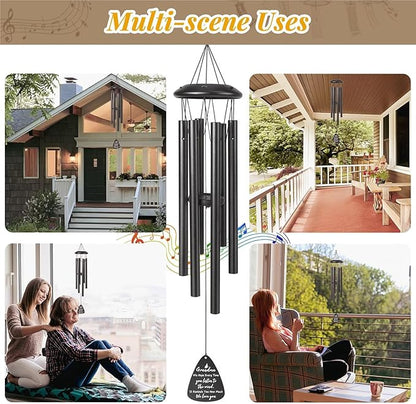 Gifts for Grandma, 25''Wind Chimes Black, Best Grandmother Birthday Gifts from Grandkids, Thanksgiving, Ideas for Grandma