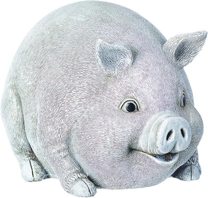 Roman - Pig Bluetooth Speaker Pudgy Pal, 6" H, Garden Collection, Resin and Stone, Decorative, Gift, Home Outdoor and Indoor Decor, Durable, Long Lasting