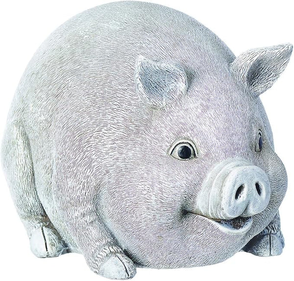 Roman - Pig Bluetooth Speaker Pudgy Pal, 6" H, Garden Collection, Resin and Stone, Decorative, Gift, Home Outdoor and Indoor Decor, Durable, Long Lasting