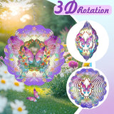 3D Wind Spinner, 12 inch 3D Kinetic Metal Garden Spinners, Rustproof Metal Garden Decor Yard Art, Wind Sculptures Ideal Gift for Homeowners & Garden Lovers