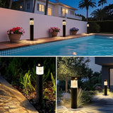 Solar Pathway Lights Outdoor, Motion Sensor 5-30LM IP65 Waterproof Yard Lights for Walkway Driveway Patio, Solar Powered LED Landscape Lighting Garden Decor (Warm White, 2 Pack)