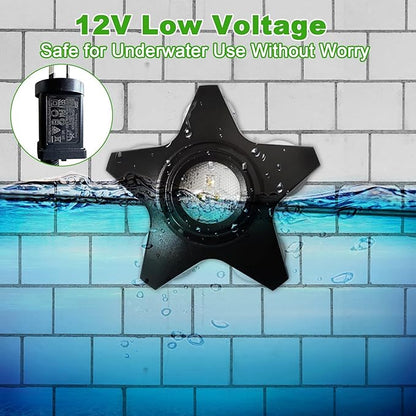Outdoor Ground & Underwater Pond Lights 47ft - RGB Music Sync, IP68 Waterproof DIY Scene Modes, Works with Alexa Google Assistant, Safe 12V Low-Voltage Path Lights for Garden Patio Pool Wedding Party