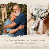 Leebbsin 60th Wedding Anniversary Wind Chime, Happy 60th Anniversary Romantic Gifts for Couple, Parents, Wife, Husband, Friends, Diamond Anniversary's Keepsake Gifts Ideas-Large 36''