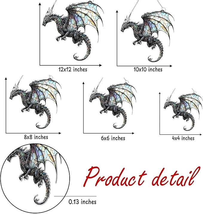 Dragon Bookish Acrylic Suncatcher, Book Suncatchers for Window Hangings, Bookish Gifts for Readers Book Lovers Bookworm, Gift for Mother's Day, Women, Mom, Wife, Grandma