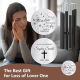 ASTARIN Personalized 30" Bereavement Wind Chimes for Outside, Memorial Gift in Remembrance of a Loved One, Sympathy Gift for Loss of Mother Father Husband, Garden Patio Decor