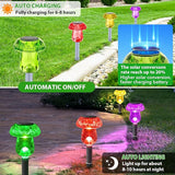 Benany Solar Lights Outdoor, 8 Pack Mushroom Lights Outside Waterproof, Solar Powered LED Lighting for Garden, Yard, Landscape, Path, Pathway, Lawn, Walkway, Driveway, Backyard Decor (Multicolor)