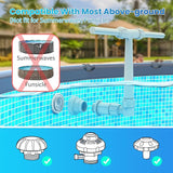 Pool Fountain for Above and In-Ground Pools, Dual Spray Waterfall Sprinkler Fountain, Above Ground Pool Accessories, Adjustable Waterfall Cooling and Relaxation(White)