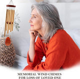 Memorial Wind Chimes for Loss of Mother Father - Sympathy Gifts for Loss of Loved One - in Memory of Mom Dad Gifts - Bereavement Gift Idea, Remembrance Wind Chimes, 25.5"