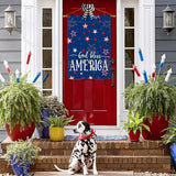 AVOIN colorlife God Bless America 4th of July Patriotic House Flag 28x40 Inch Double Sided Outside, Stars and Stripes Yard Outdoor Decoration