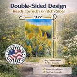 Caroline's Treasures Nebraska Goldenrod in Watercolor Garden Flag Mailbox Flag Decorative Yard Flag Banner Outside Patio Artwork Yard Flower Beds, Garden Size, Multicolor