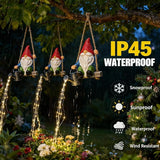 Watering Can Solar Lights Garden Gnomes Hanging Statues, Swing Gnome Cascading LED Decorations for Outside Backyard Yard Patio Tree Wall, Hoswarming Birthday Gifts for Woman Mom Grandma