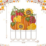 Glitzhome 41.75" H Fall Pumpkin Patch Combo Yard Stake, Metal Thanksgiving Pumpkins Sunflower Yard Signs, Decorative Pumpkin Garden Stake for Home Fall Autumn Harvest Halloween Patio Lawn Decor