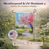 Caroline's Treasures Michigan Apple Blossoms in Watercolor Garden Flag Mailbox Flag Decorative Yard Flag Banner Outside Patio Artwork Yard Flower Beds, Garden Size, Multicolor