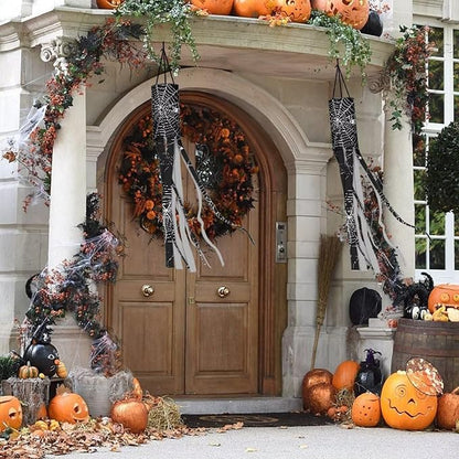 Jeiento Halloween Black Spider Web Windsock Pack of 2 Halloween Windsocks Decoration 40 Inch Wind Socks for Front Yard Patio Lawn Garden Party Decor