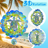 3D Wind Spinner, 12 inch 3D Kinetic Metal Garden Spinners, Rustproof Metal Garden Decor Yard Art, Wind Sculptures Ideal Gift for Homeowners & Garden Lovers
