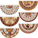 6 Pcs Fall Thanksgiving Decoration Autumn Football Garden Bunting 1.5 x 3 ft Maple Leaves Sunflower Outdoor Welcome Banner Pumpkin Fan Bunting for Thanksgiving Holiday Indoor Outdoor Yard Decor