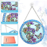 Butterfly Stained Glass Window Hanging - Butterfly Gifts for Women, Birds Suncatchers for Windows - Birds Window Hangings with Chain and Hook, 6 inch Stained Glass Suncatcher for Mom