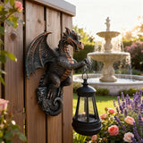 Dragon Tree Hugger with Solar Lantern Dragon Lamp Decor Garden Statue Outside Outdoor Yard Unique Gifts for Mom Women Grandma