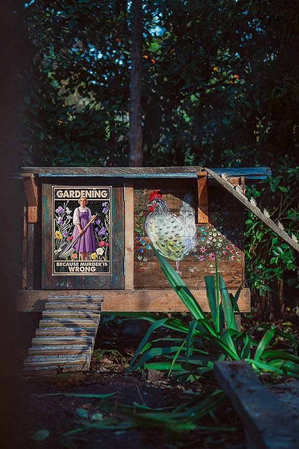 Gardening-Themed Funny Sign – Classic Vintage Style, Humorous Decor for Gardening Enthusiasts, Metal Wall Decoration for Home, Garden Club, Café, Farm, and Outdoor Spaces – 12x8 Inches