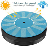 AISITIN 2 x 1.5 W DIY Solar Powered Garden Fountain with 6 Nozzles Effects for Ponds, Bird Bath, Aquarium, Garden Fountain