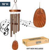 Woodstock Chimes Amazing Grace Wind Chime for Outside 16" Small Bronze, Outdoor Decor for Patio, Porch, Garden, Memorial Gift for Loved Ones AGSBR