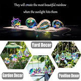 HDCRYSTALGIFTS 4pcs Crystal Suncatchers for Window Hanging Sun Catchers Indoor Rainbow Maker Crystals for Home Garden Decor Lamp Chandelier Lamp Prisms