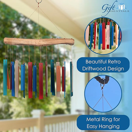 Blue Handworks Rectangle Glass Wind Chime Retro