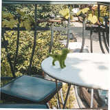 Yardwe Lifelike Outdoor Sculpture for Garden Patio Timeless European Style Decorative Animal Figurine Creative Green Flocking Design for Courtyard and Outdoor Spaces