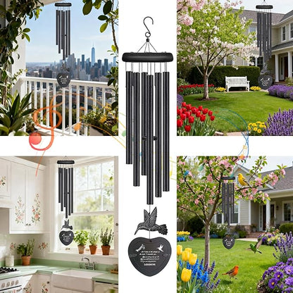 Healing Journey 32-Inch Memorial Wind Chimes for Outside – A Graceful Set of Sympathy Wind Chimes with S-Hook for Easy Hanging, Perfect As A Garden Decor Sympathy Gifts for The Loss of Loved One.