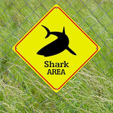 Fierce Fish Crossing Sign Caution Fierce FishXing Sign Street Sign Wildlife Novelty Road Fence Wall Decor Warning Metal Tin Sign For Indoor Outdoor Highway12x12in