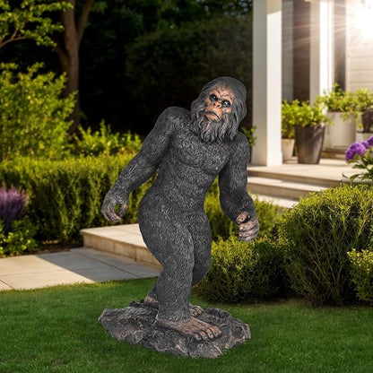 Garden Statues Bigfoot Yard Decor - Grandpa Yeti Large Lawn Products Life Size Sasquatch Figurine Resin Tall Outdoor Sculpture for Outside Decorations Patio Front Porch