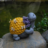 Zayton Garden Outdoor Turtle Statues Yard Resin Decoration Gift Handmade Housewarming Gift for Patio Yard Lawn Waterproof Cracking